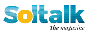 The Soltalk magazine logo for local and regional news and soltalk website for nerja, frigliana, torrox, malaga, analucia,costa del sol and spain, online magazine